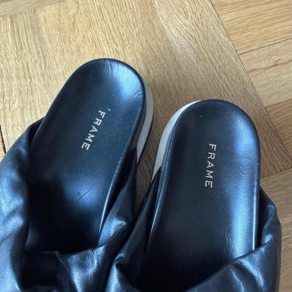 Frame platform leather slide sandals - Picture 2 of 5